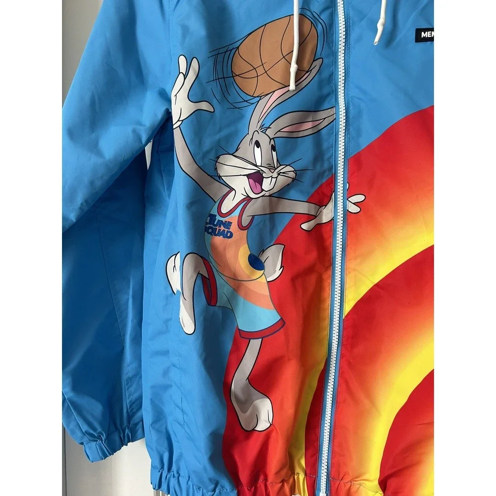 NEW SPACE JAM‎ Looney Tunes Members Only Windbreaker Hoodie Jacket Size Small